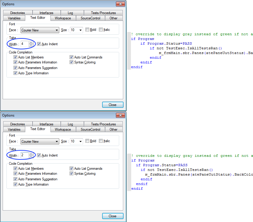Text Editor is used to modify the way source code is displayed